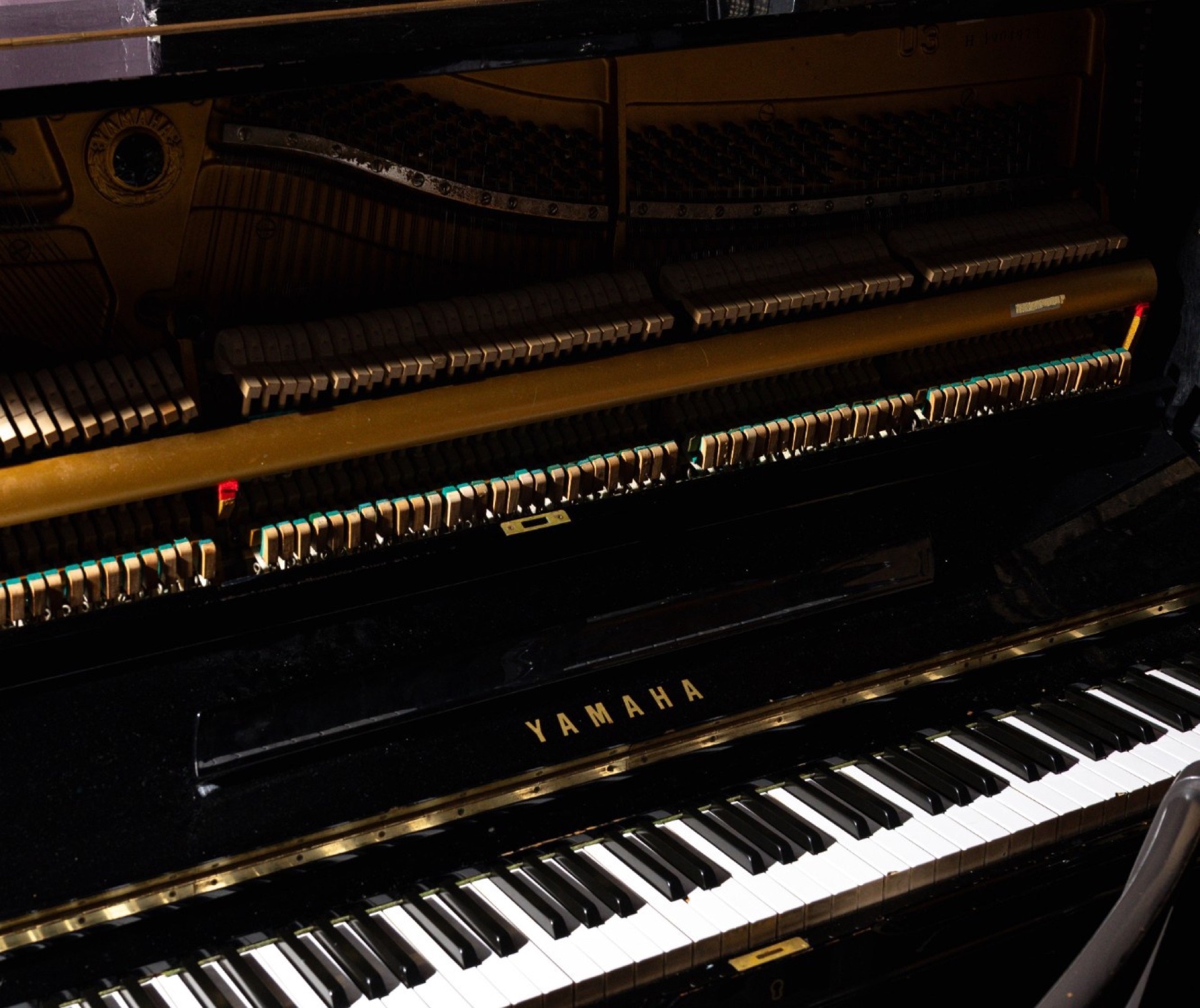 The Yamaha piano on stage at The Reservoir Lounge